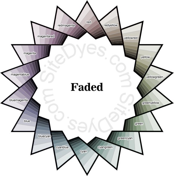 color wheel faded palettes